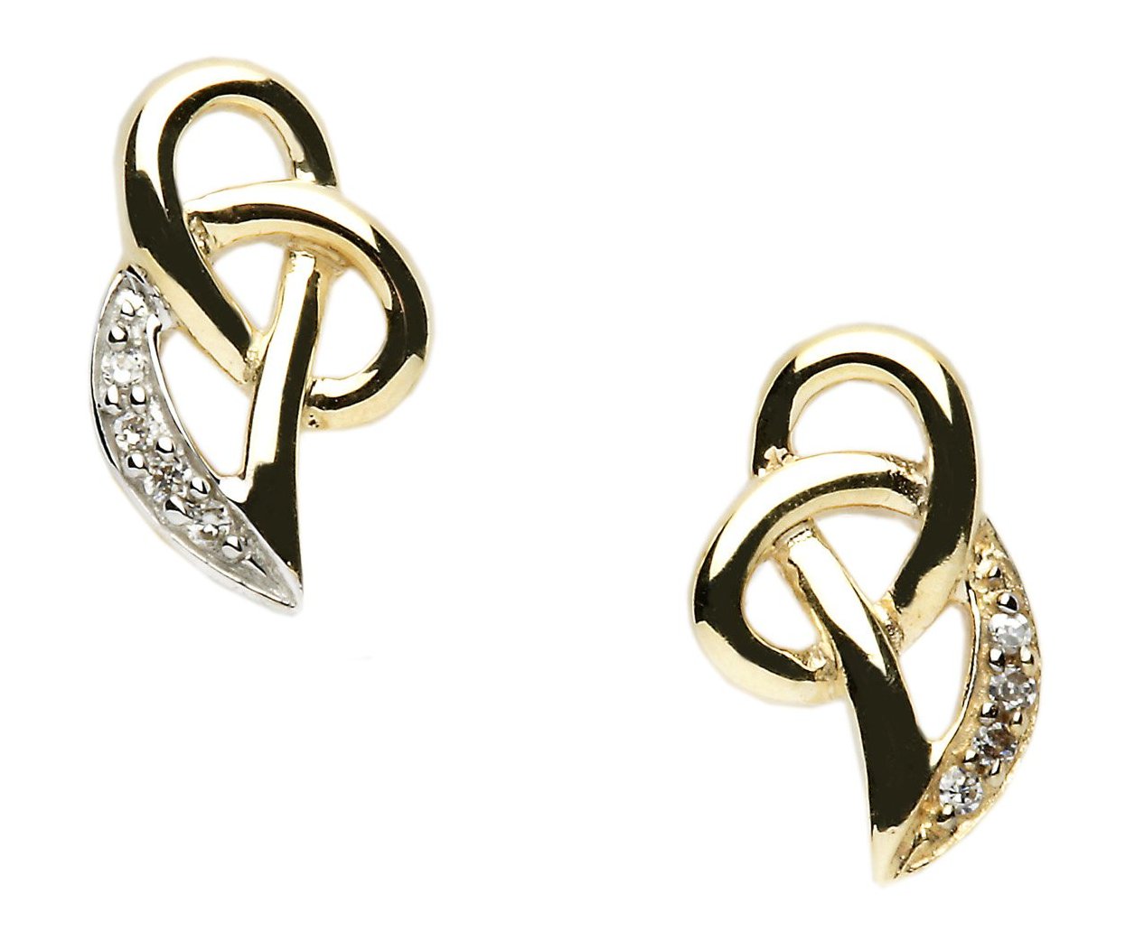 Gold & CZ Celtic Twists